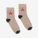 Men's socks, hacki beige/star, size 42-43