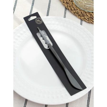 Stainless steel knife Magistro "folk", length 22 cm, black color-5