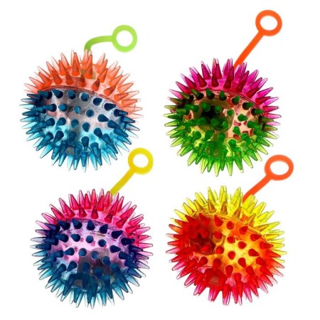 Ball, light, transparent, elastic band, 6.5 cm, mix colors-2