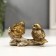Polystone souvenir "Two golden sparks on a branch" 6.5x11x5.5 cm