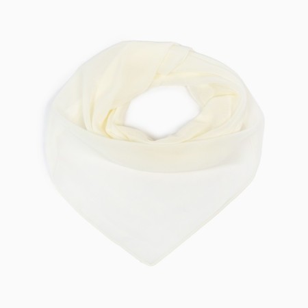 Textile scarf, milk color, size 70x70