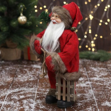 Santa Claus "in a red suit, with sleds" 30x15 cm-1