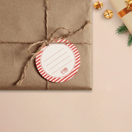 Schildik decorative for the gift "Gift from Santa Claus", 6.5 x 7.1 cm, New Year-3
