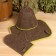 Set for a bathhouse 3 objects (rug, hat, mitten) with a colored tubler mix
