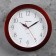 Wall clock, series: classic, d = 29 cm, brown rim