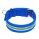 The collar is a four-layer reflective with a swivel 71 x 5 cm, Osh 55-65 cm, blue