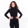 Women's thermal underwear (jumper, leggings), black color, size 42-44 (s)
