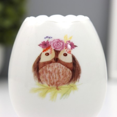 Lamp "Aunt Owl" 1x7W E11 White 6x7x11cm-2