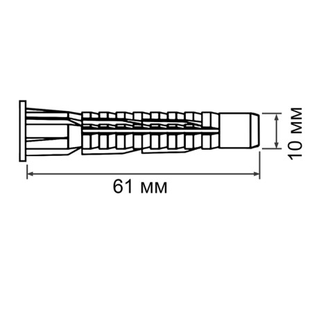 Tundra dowel, universal, polypropylene, 10x61 mm, 500 pcs-4