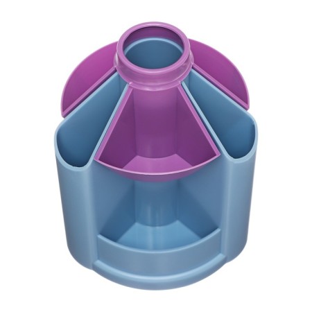 Organizer stand for the office rotating, Erichkrause Mini Desk, Manga, Blue with purple-1