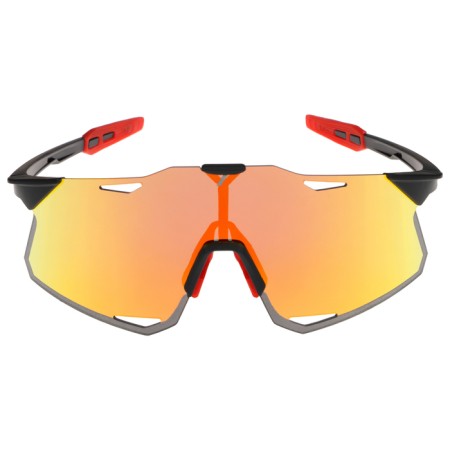 E22 bicycle glasses with interchangeable lenses in the case, red color