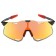 E22 bicycle glasses with interchangeable lenses in the case, red color