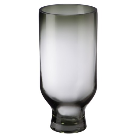 Decorative vase of colored glass, 12 × 12 × 25 cm, gray color-4