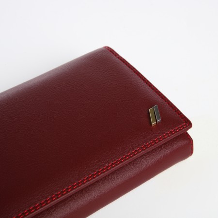Women's wallet on a magnet, burgundy color-2