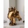 Figure "Horse head", polystone, 51 cm, color gold