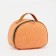 Cosmetic bag with a zipper, with a lining, peach color