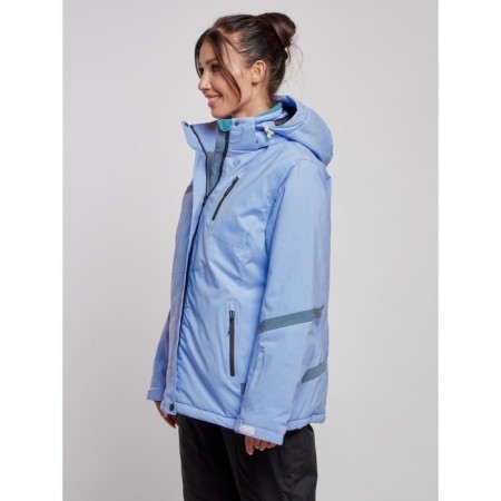 Ski jacket female winter, size 52, purple color-1