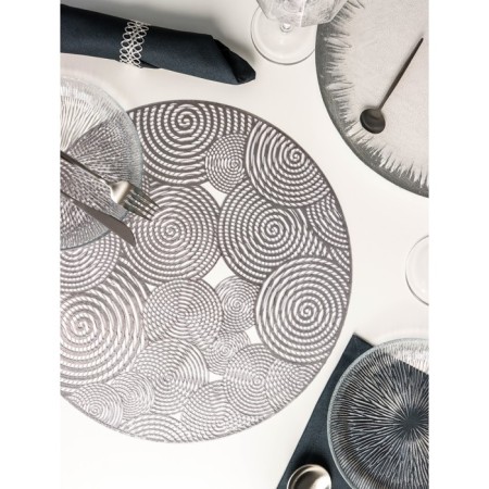 Serving napkin on the table "Hypnosis", d = 38 cm, color silver