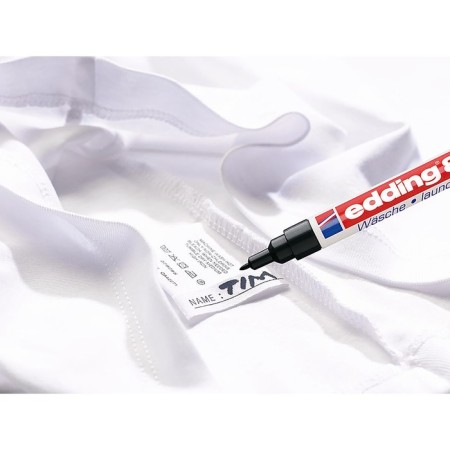Fabric marker, 1.0 mm, edding E-8040/1, resistant to washing and boiling, black-1