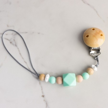 Gift set: a nipple for a nipple and a teething, mint, crumb I-2