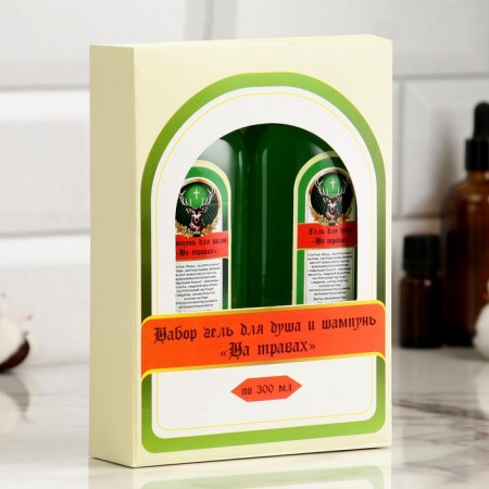 Set of shower gel and shampoo "on herbs" 300 ml-4