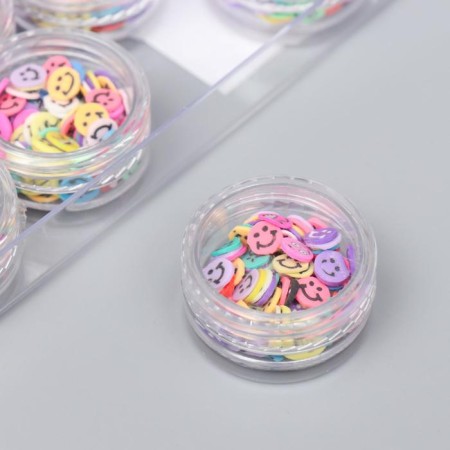 Decor for creativity Rubber "Assorted" set 12 pcs d = 0.6 cm 2 g = 1 jar 1.8x9.5x12.5 cm-1