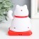 Plastic pendulum from the solar battery "cat manki-naeko sleeping" white 9.5x10x9.5 cm