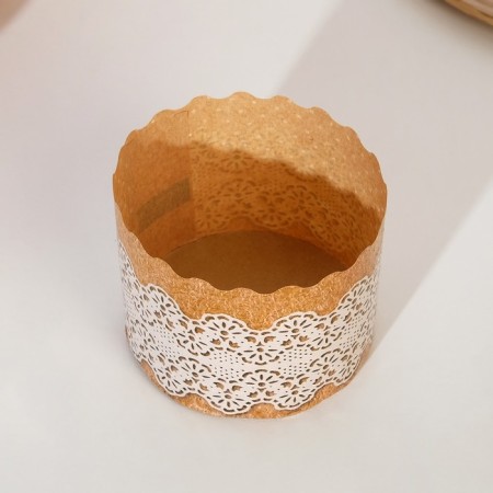 Paper form for cupcake, muffins and kulich "Rustik" 60x45mm, mix (packing 4000 pcs)-2