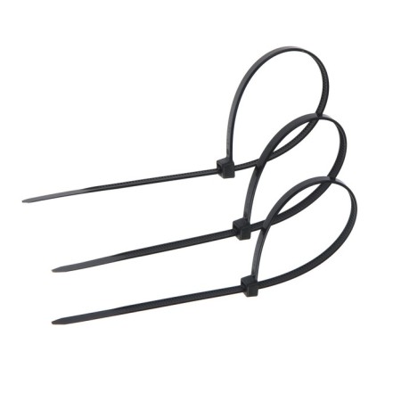 Nylon clamp, plastic, 4.8x250 mm, black, in packaging 100 pcs.