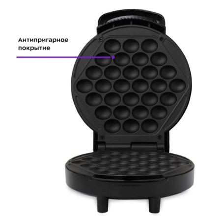 Electric waffle box KitFort KT-1665, 1000 W, Hong Kong Waffles, Black-2