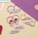 Hair set "Vanilla" (4 elastic bands, 4 invisibles) Bunnies, lilac