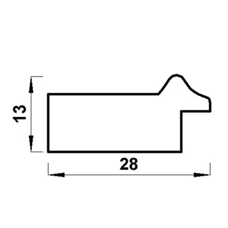 Frame for paintings (mirrors) 21 x 30 x 2.8 cm, plastic, calligrata 6528, black-1