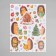 New Year sticker interior color "Hedgehogs and New Year's sweets" 30x40 cm