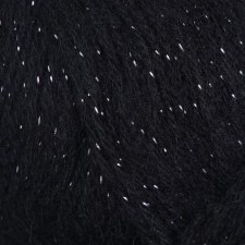 Angora Gold Simli yarn 75% acrylic, 20% wool, 5% metallic 500m/100g (60 black)