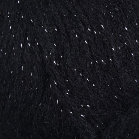 Angora Gold Simli yarn 75% acrylic, 20% wool, 5% metallic 500m/100g (60 black)