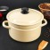 Cylindrical pan, 5 l, induction, without decolleys, ivory color