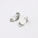 Basket for earrings-clips, 10 mm (set of 5 pairs), silver color