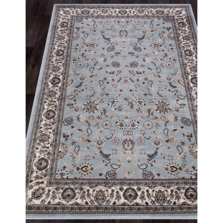 Rectangular carpet Merinos Valencia Deluxe, size 150x300 cm, color L.Blue-brown-1