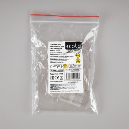 A set of ecola connecting connectors for LED tape 14 × 7 mm, 2-pin, 5 pieces-2