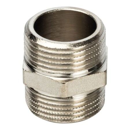 NIPPEL STUT SFT-0004-003434, 3/4 ", external/external thread, nickelled brass