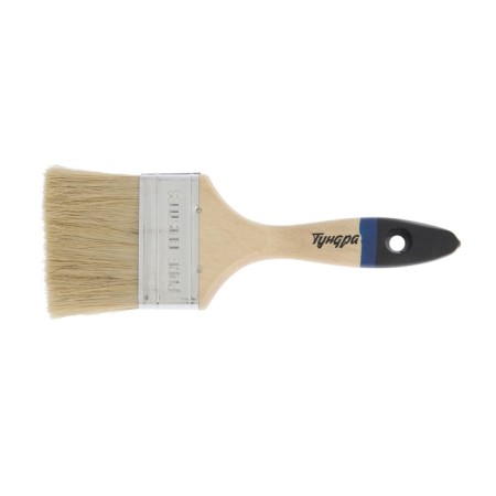 Brush flat tundra, natural bristles, wooden handle, 3 ", 75 mm-3