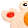 Developing toy "Smaching Krabik", with tactile rubber bands