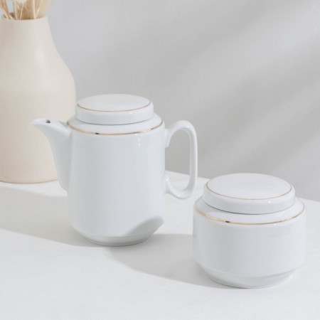 Tea Comfort Service, 14 items: kettle 500 ml, 6 cups 220 ml, 6 saucer d = 14 sm, sugarpiece 285 ml-3