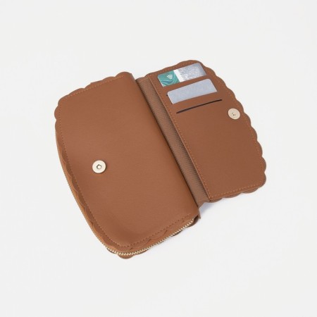 Women's wallet with lightning, brown color-6