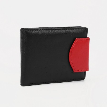 Women's wallet on a magnet, black color