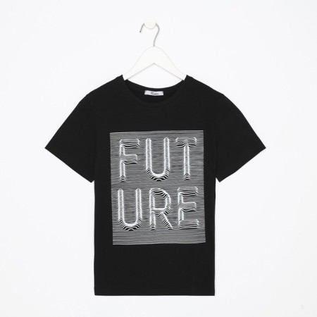 T-shirt for a boy, black color, height 134-140 cm-2