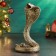 Figure "Snake of a cobra with an open mouth" gold, 20x18x35cm