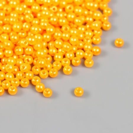 A set of beads "Pearls" d 4 mm, 250 grams, orange-1