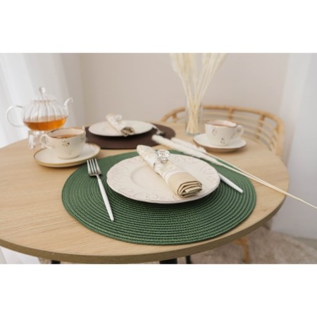 Set of serving napkins on the table "loft", 4 pcs, d = 38 cm, green color-8
