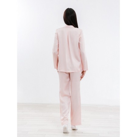 Women's shirt with long sleeve, size 44, pink color-2